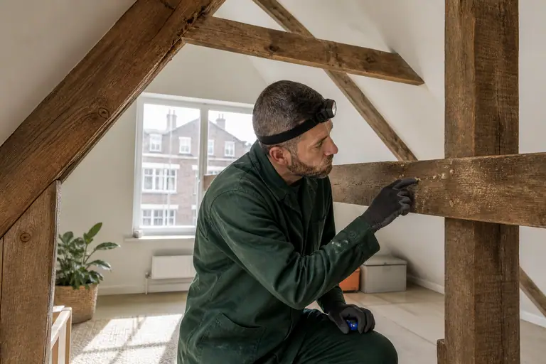 Woodworm Treatment inspection detail
