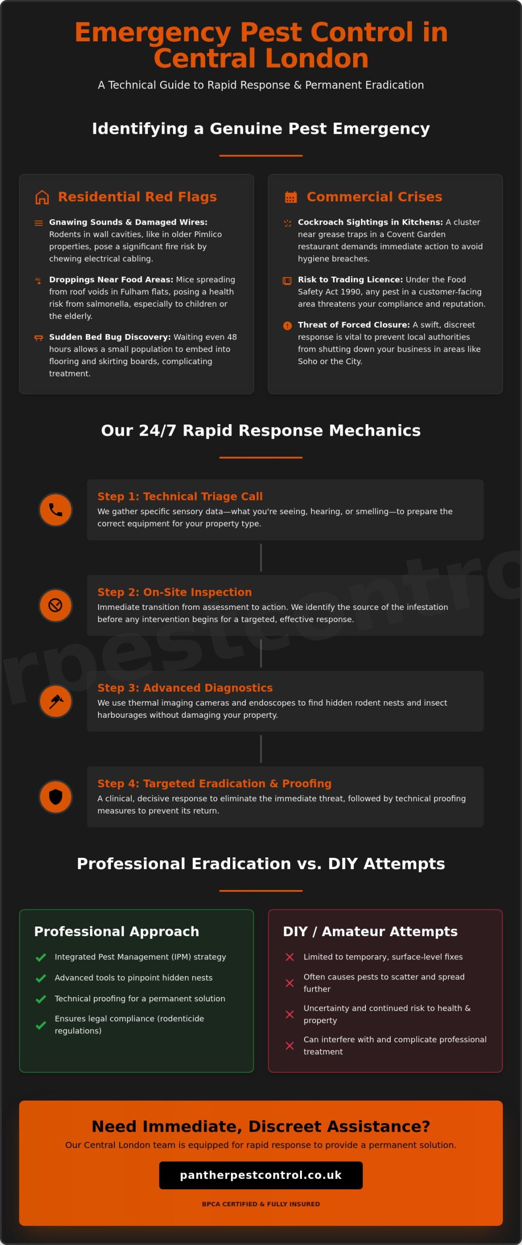 Central London Emergency Pest Control: 24/7 Rapid Response for Urgent Infestations