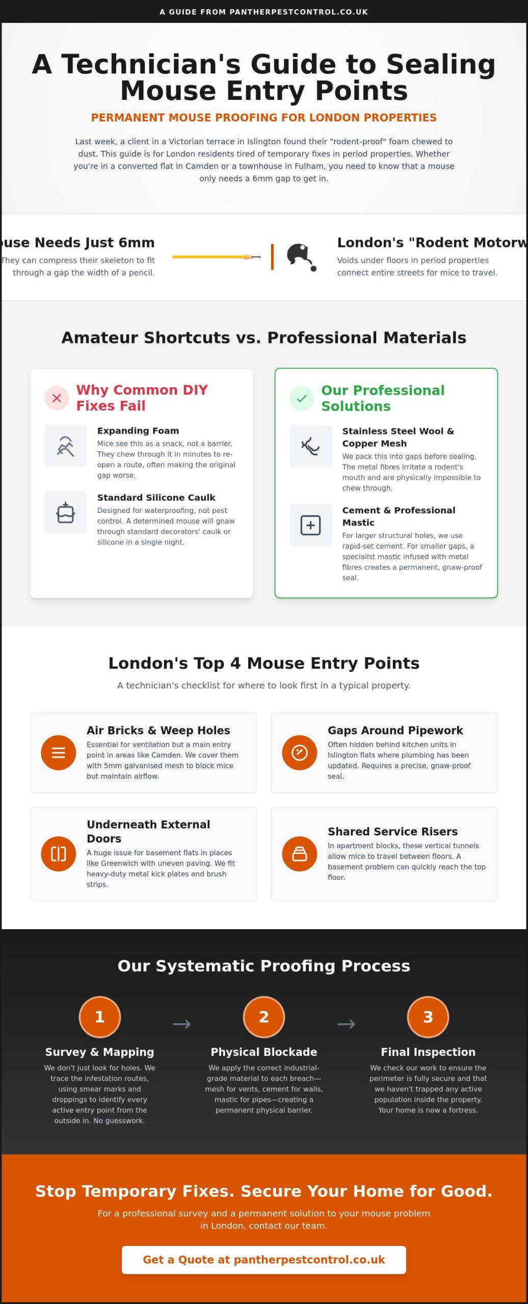 Sealing Entry Points for Mice: A Professional Guide for London Homeowners
