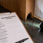 Signs of mice in kitchen during professional London pest inspection