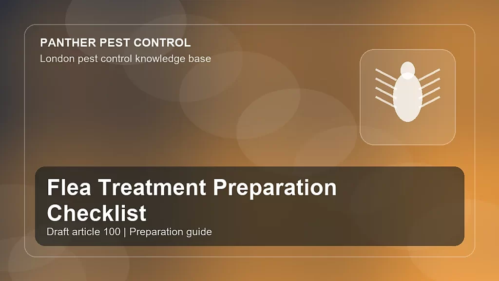 Flea Treatment Preparation Checklist - Panther Pest Control pest control advice