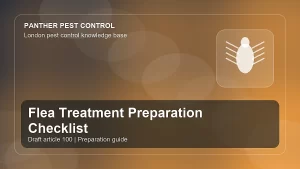 Flea Treatment Preparation Checklist - Panther Pest Control pest control advice